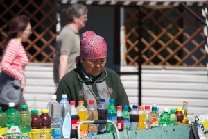 Refreshment stand at along the road to Charyn Canyon.
